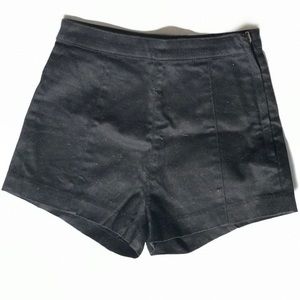 High waisted black shorts